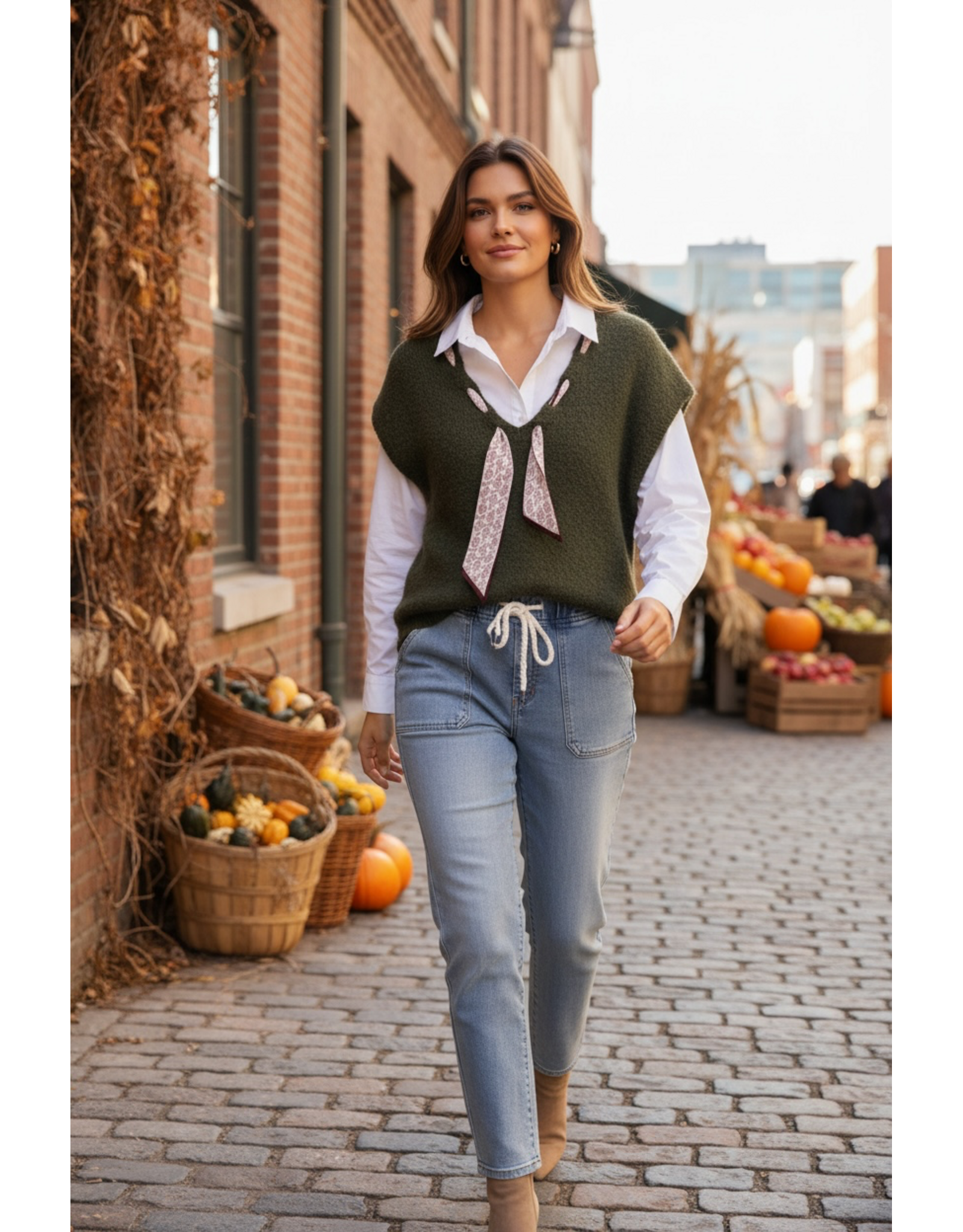 Italie Debardeur elegance kaki