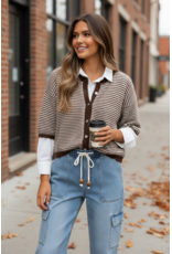 Italie Gilet Mocha stripes