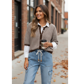 Italie Gilet Mocha stripes