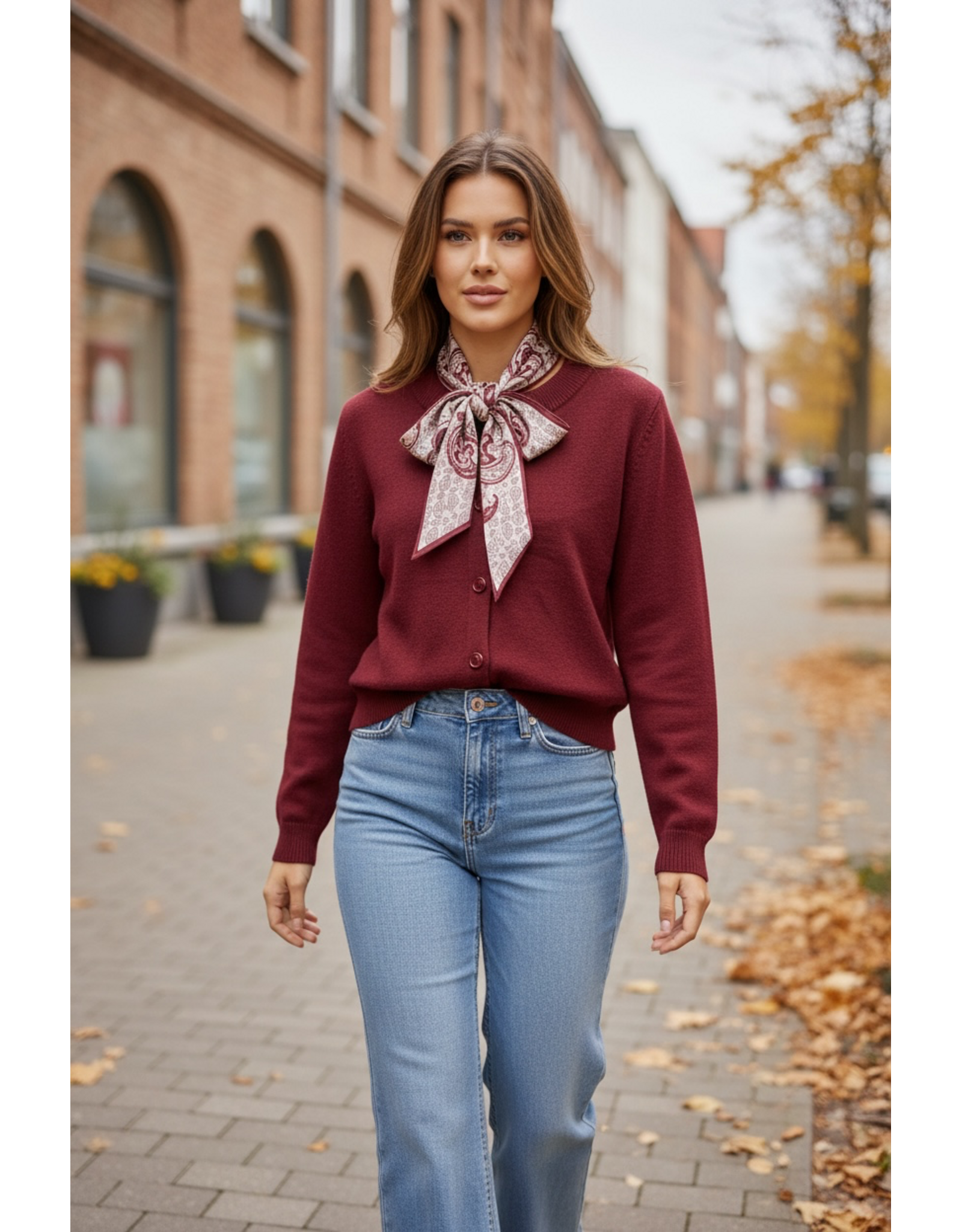 Brussel Gilet Belle bordeaux