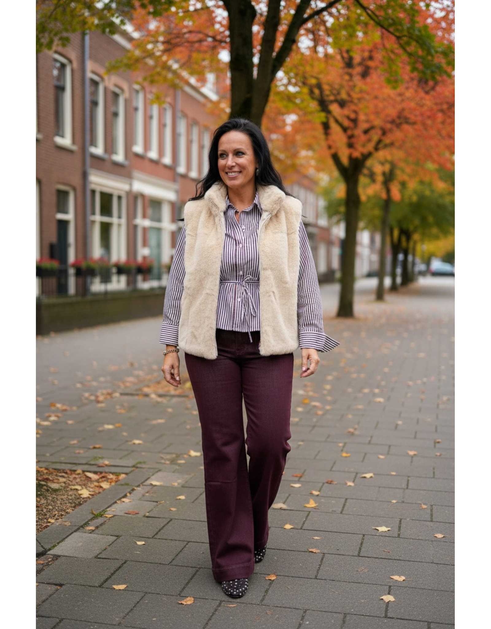Brussel Gilet/bontje beige