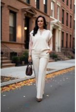 Brussel Top + gilet beige