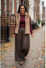 Brussel Gilet/Bontje taupe
