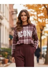 Brussel Trui iconic bourgogne