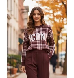 Brussel Trui iconic bourgogne