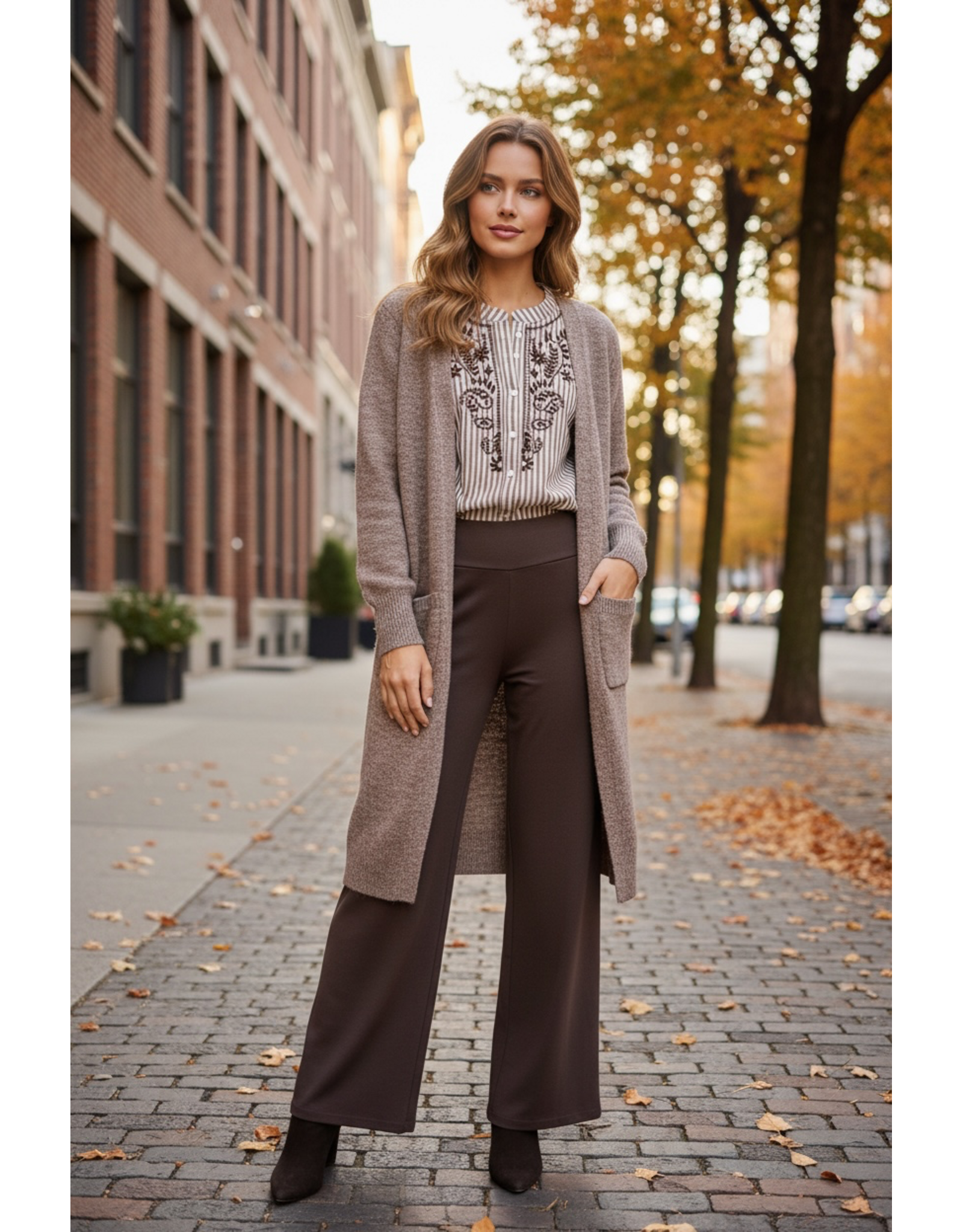 Basic Yest Broek yarah brown