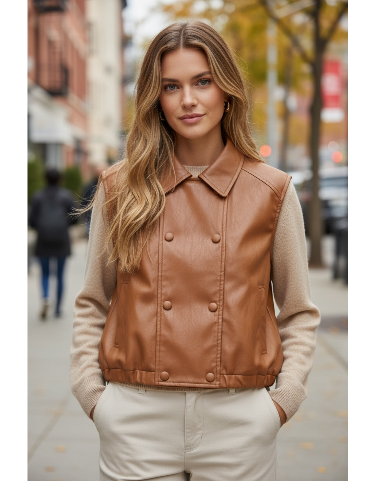 Parijs Gilet cognac