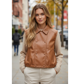 Parijs Gilet cognac