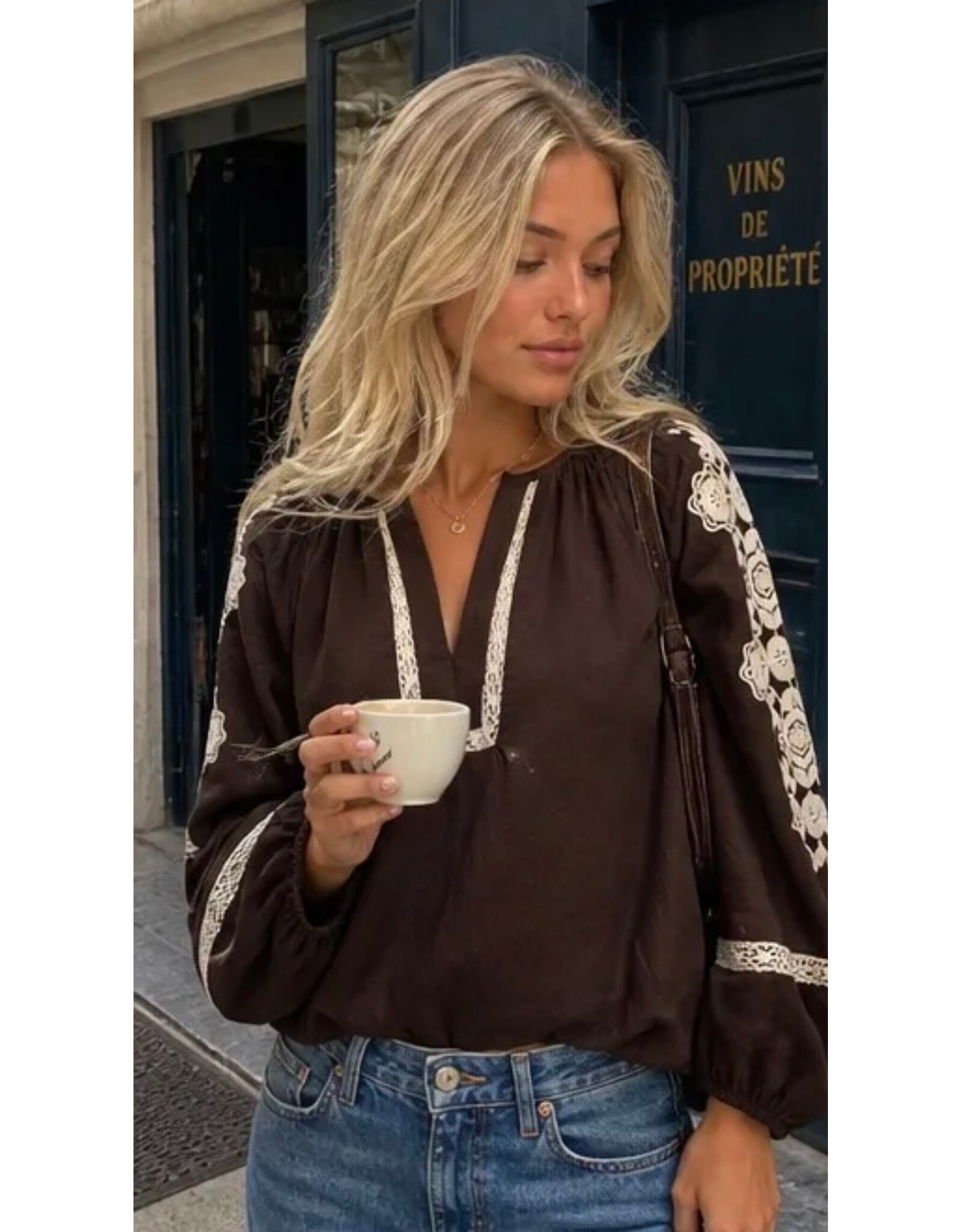 Parijs Bloes boho lace