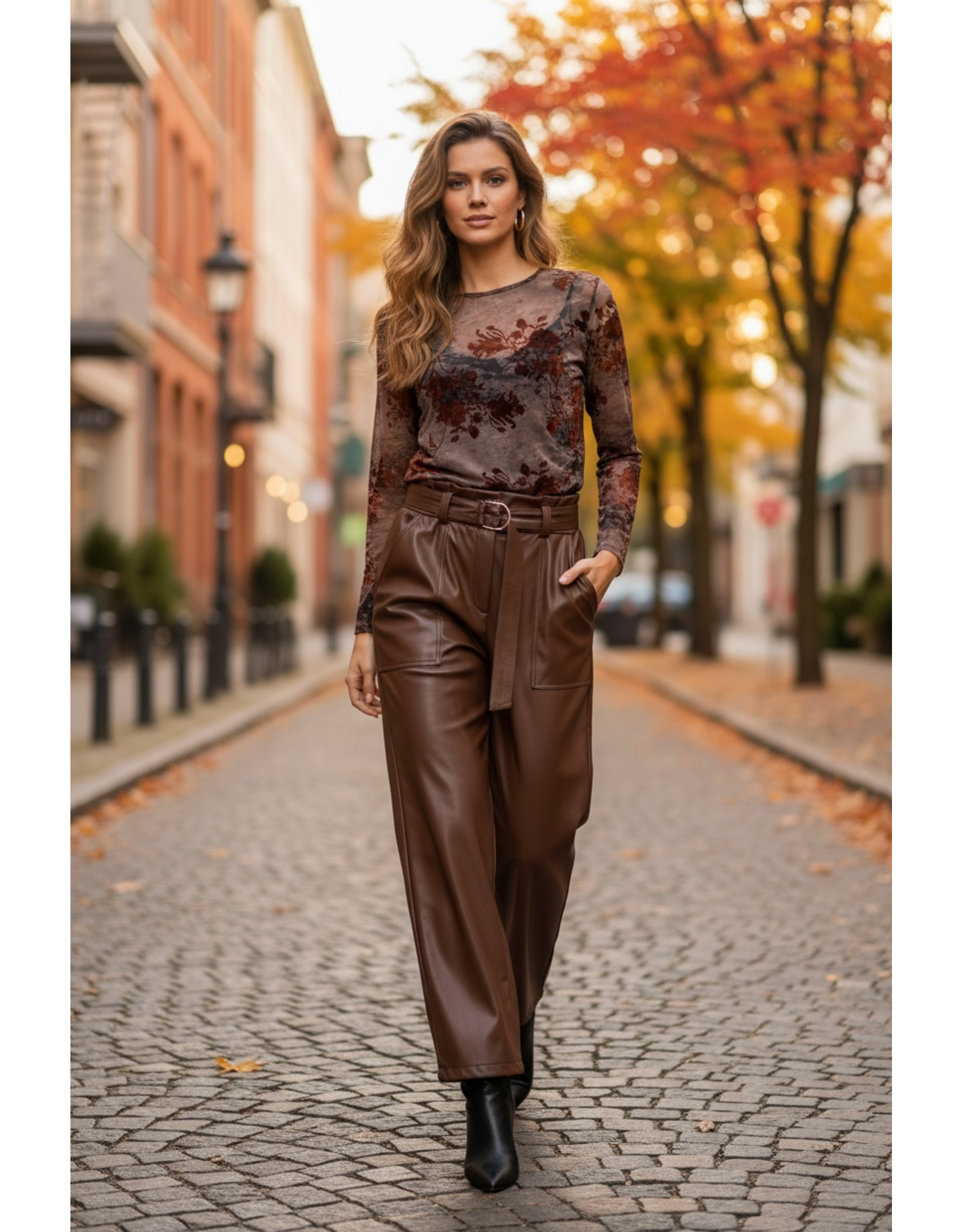 Brussel Trui rusty bloom
