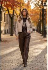 Brussel Jas latte stripe