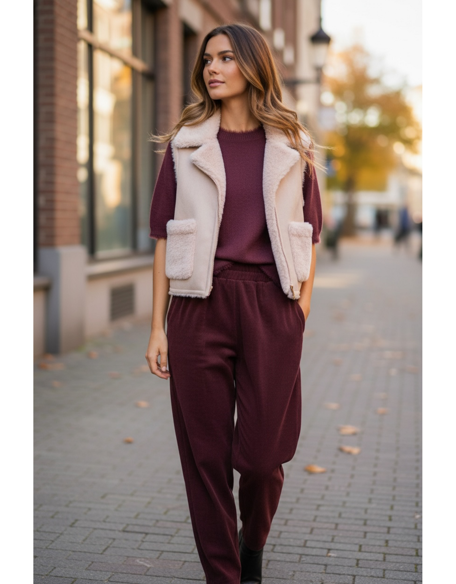 Italie Broek inge paars