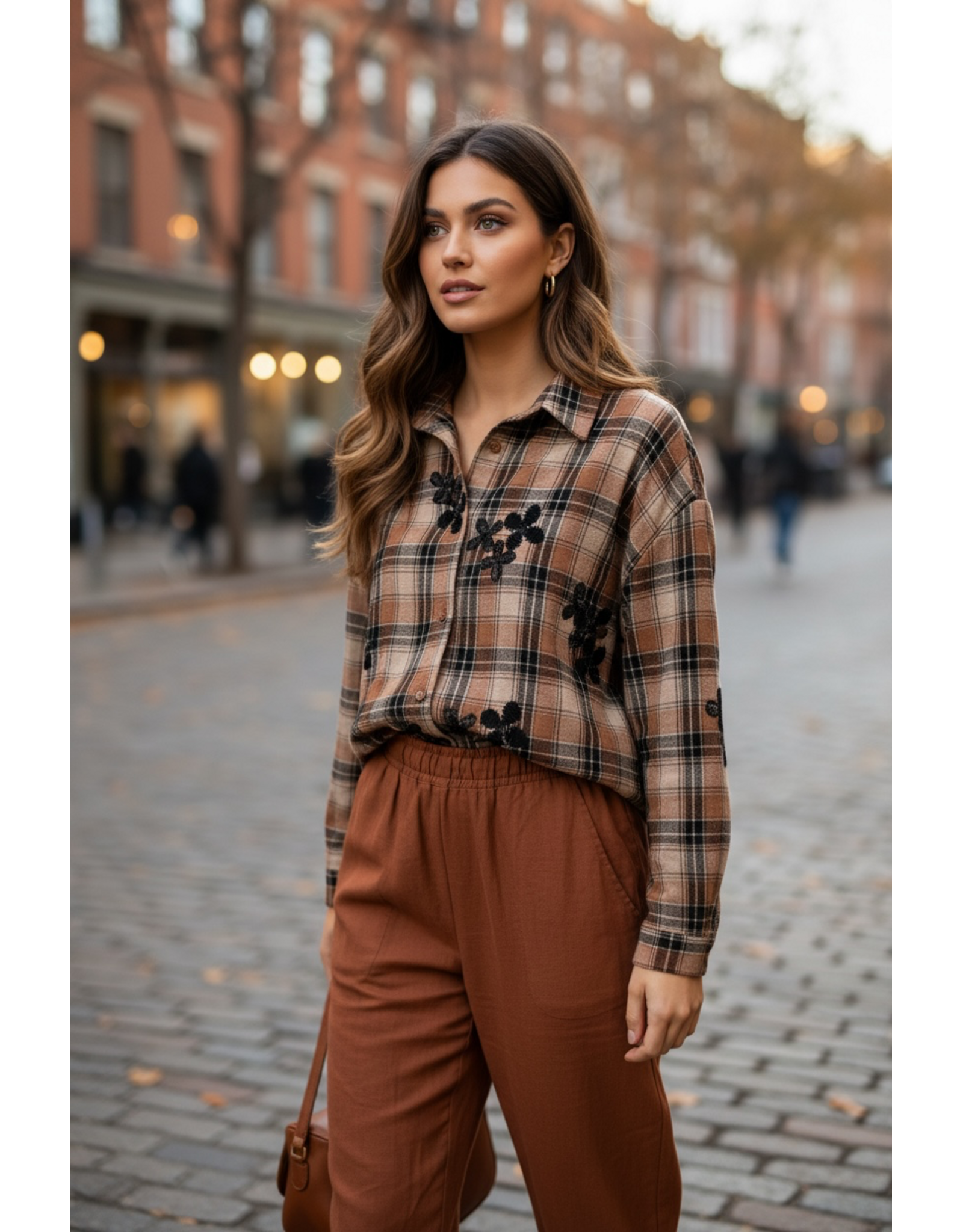 Italie Bloes chanel geruit/bruin