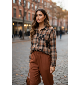Italie Bloes chanel geruit/bruin