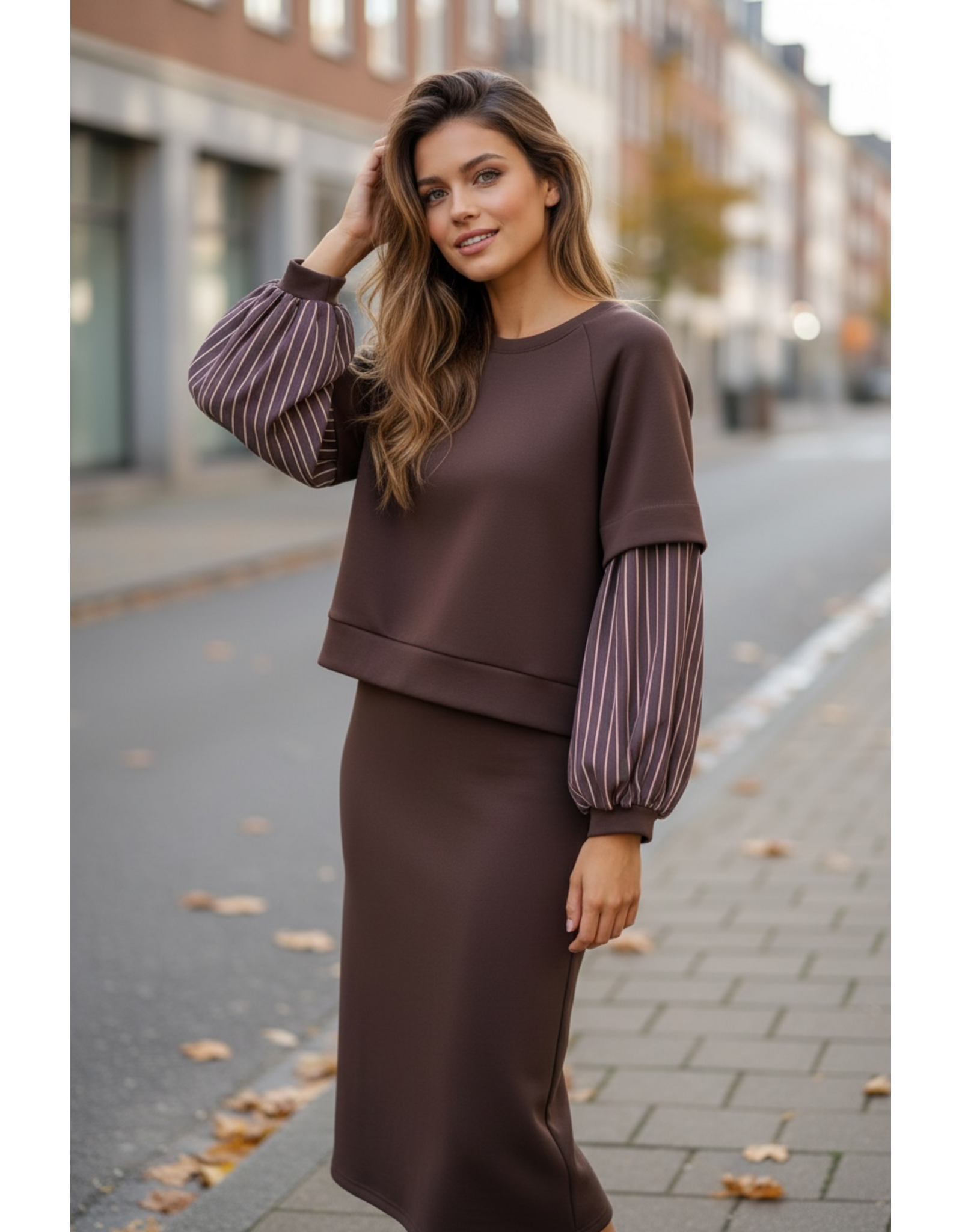 Italie Rok sandra donkerbruin