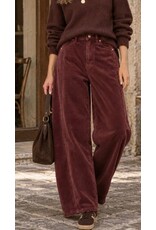 Brussel Broek Barrel velours bordeaux