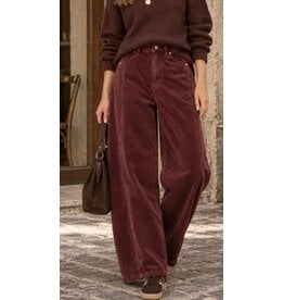 Brussel Broek Barrel velours bordeaux