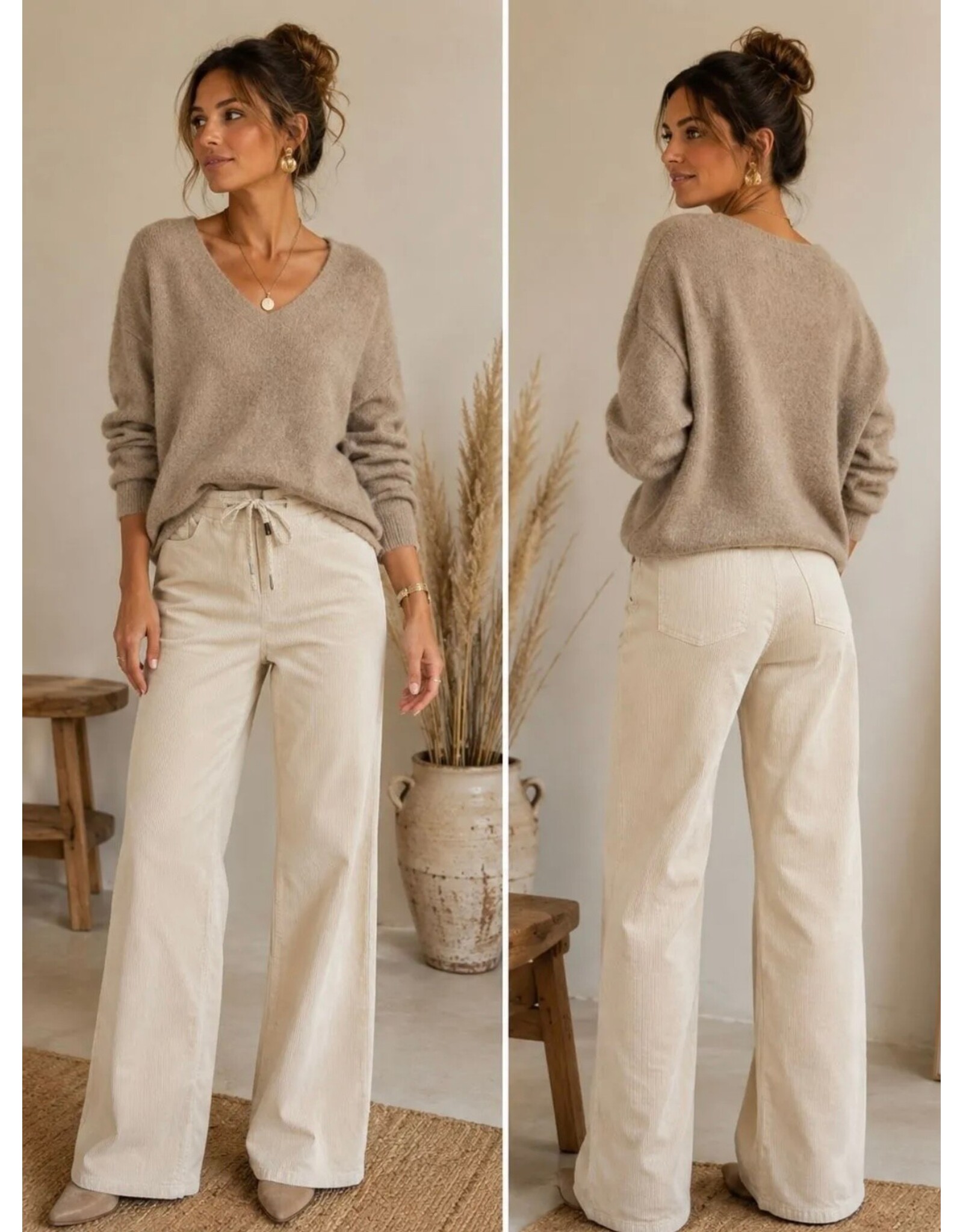 Brussel Broek beige velours