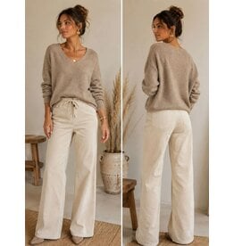 Brussel Broek beige velours