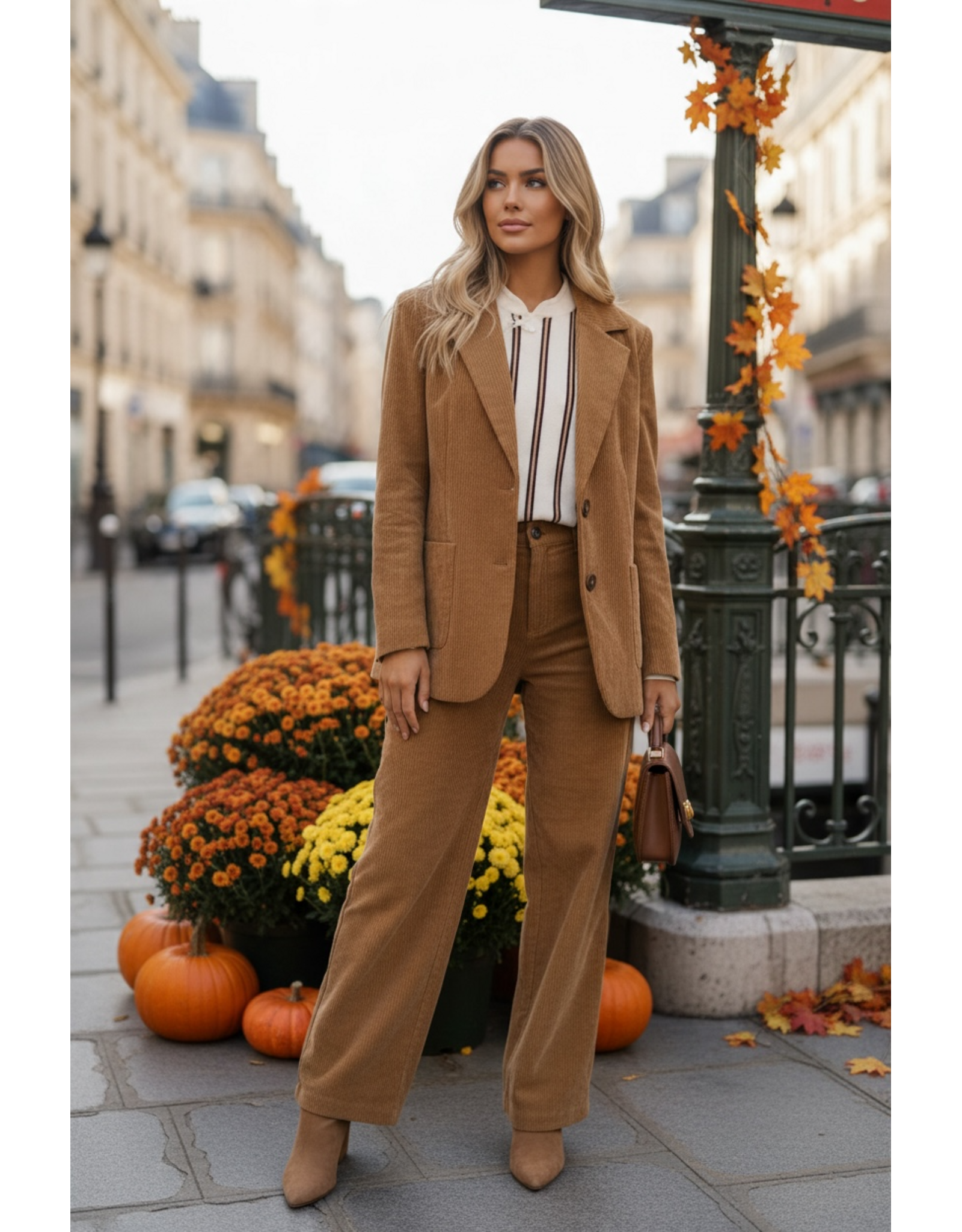 Allerlei Broek bruin ribfluweel