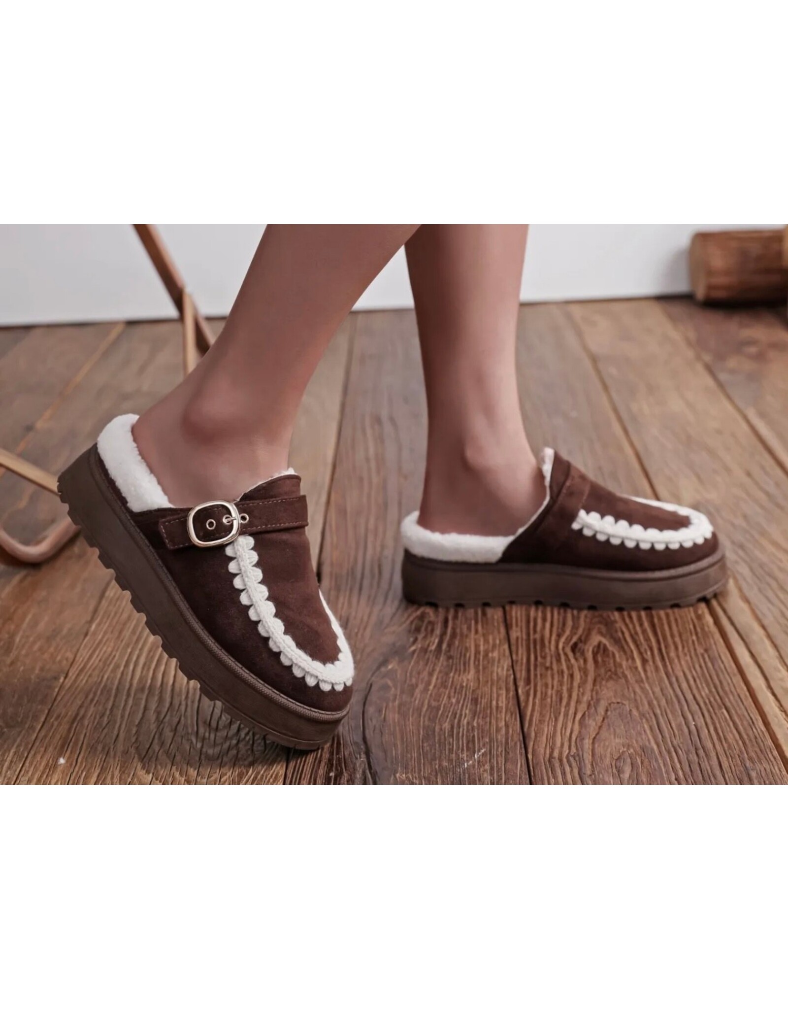 Parijs Pantoffel bruin