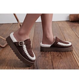 Parijs Pantoffel bruin