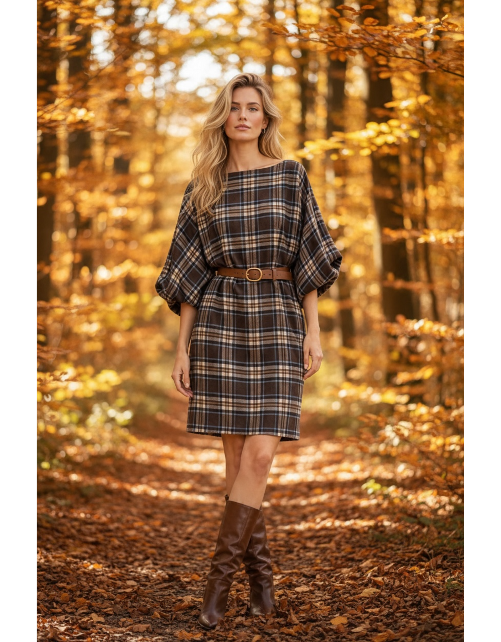 Brussel Kleed Brown tartan