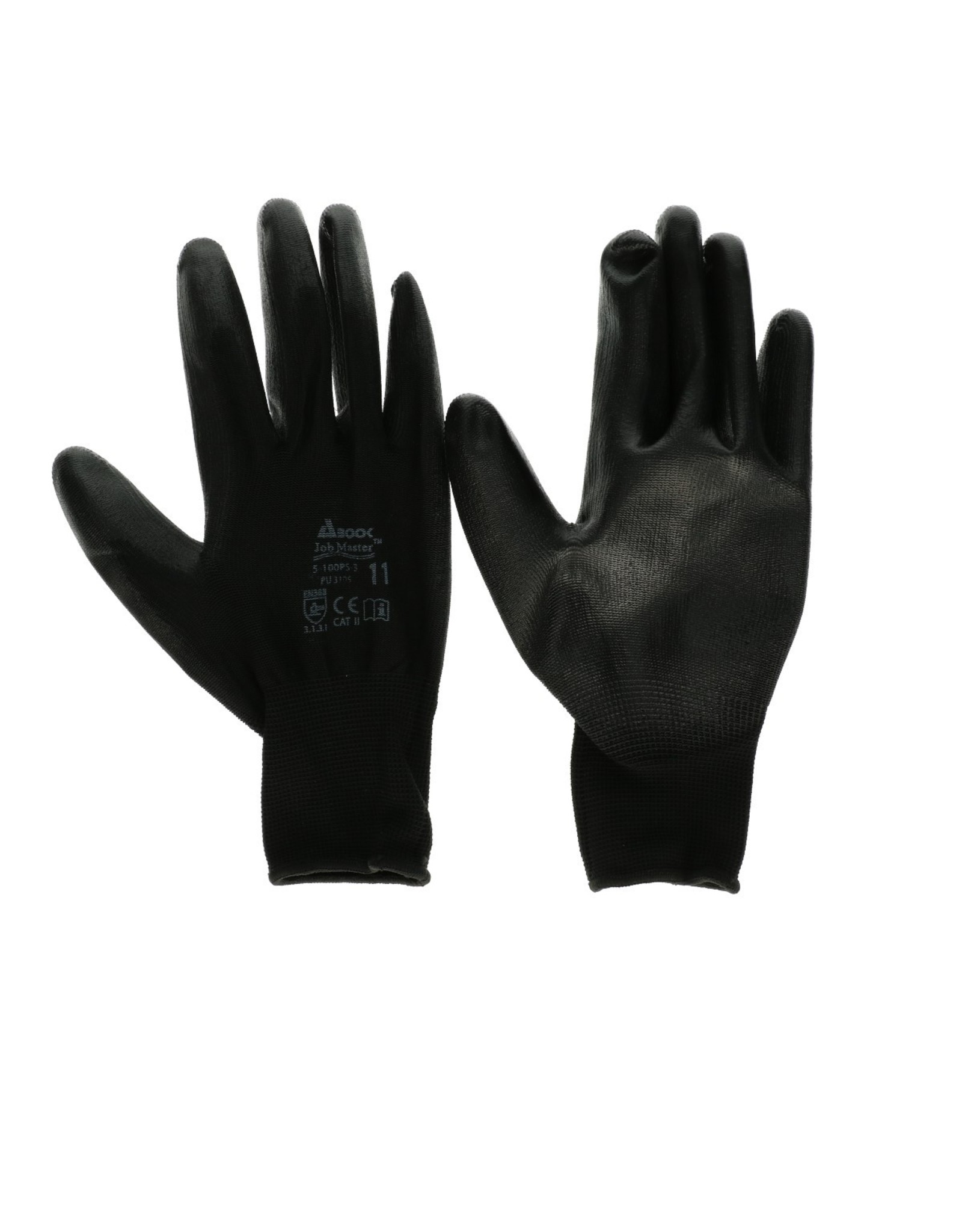 4AT Bescherming Handschoen PU (10) XL x12 | Kleur: Zwart | Eenheid: pak | Aantal: 1 | Aantal per eenheid: 12x