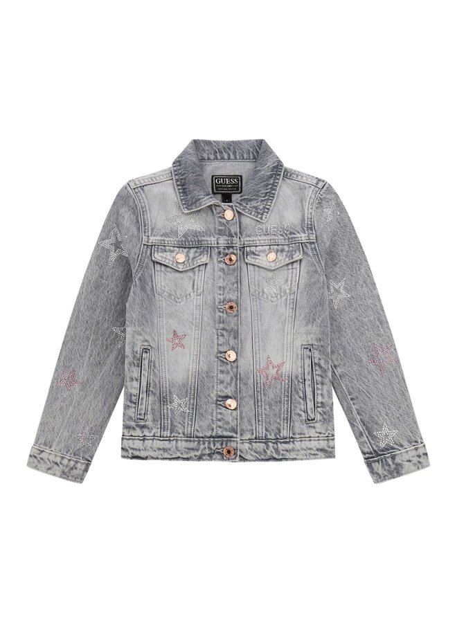 GREY RGD DNM JACKET WITH STARS