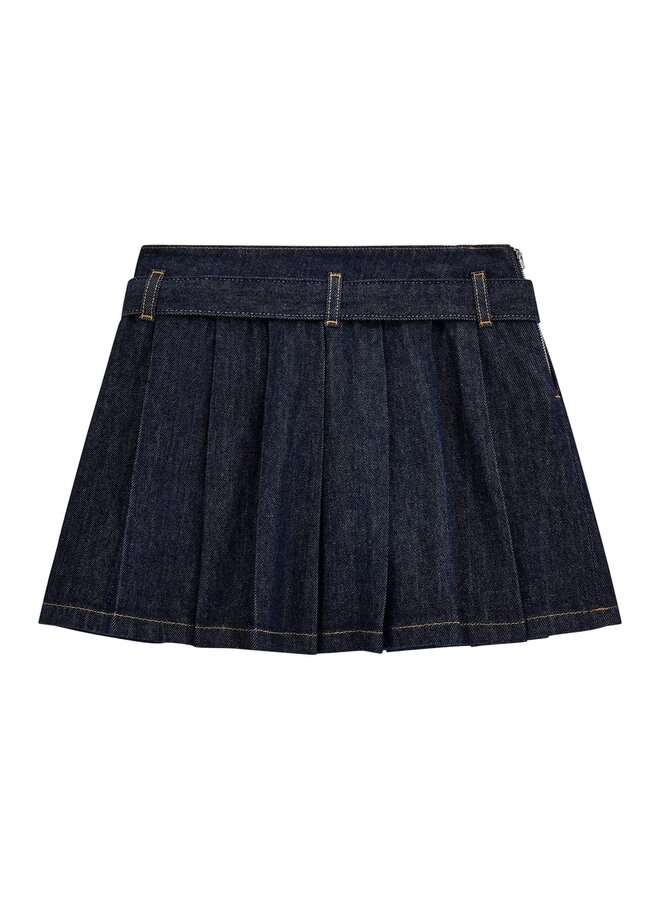 COMFORT DENIM PLEATED SKIRT