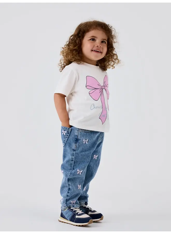 NMFBELLA MOM EMB JEANS BOWS
