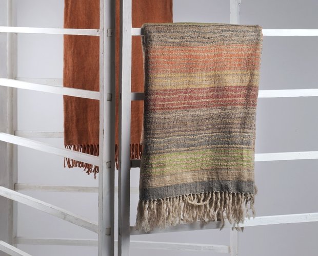 Ocean Stripe Wollen Plaid
