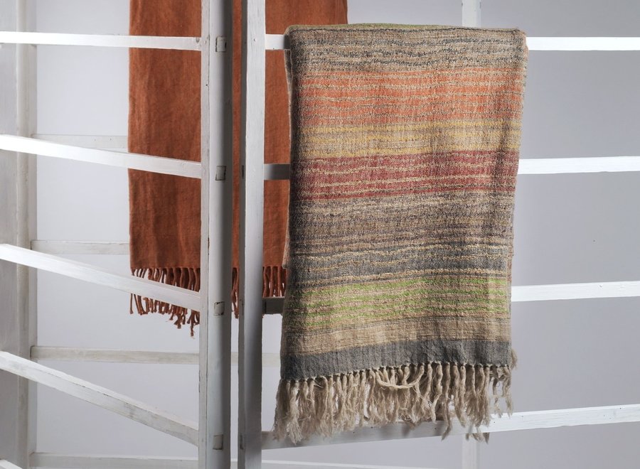 Ocean Stripe Wollen Plaid