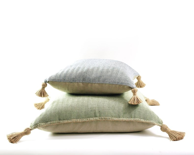 Ibiza Tassel & Stitch cushion cover