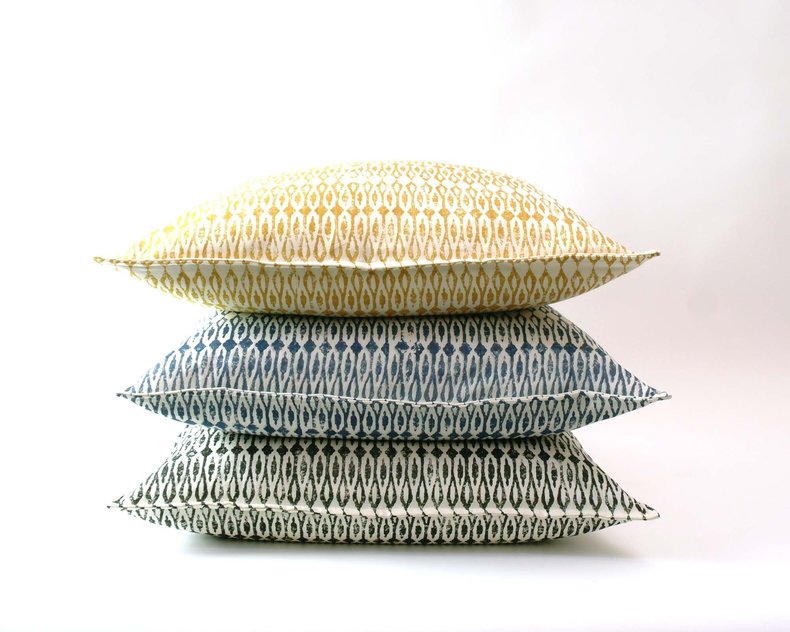 Luna Cushion Cover blockprint