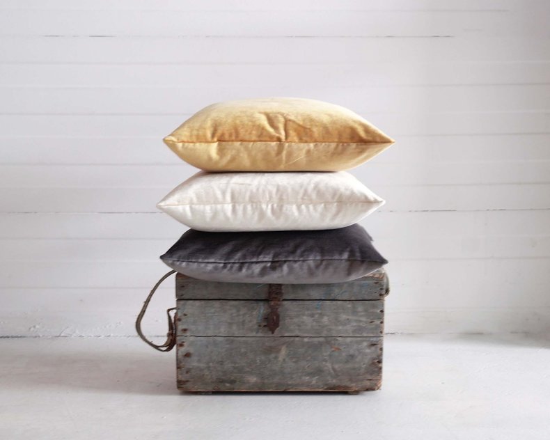 Floyd Washed Shiny Velvet Cushion