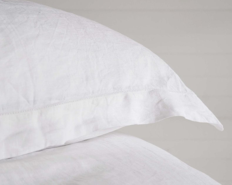 Linen pillowcase with ajour set 60x70 2 pcs