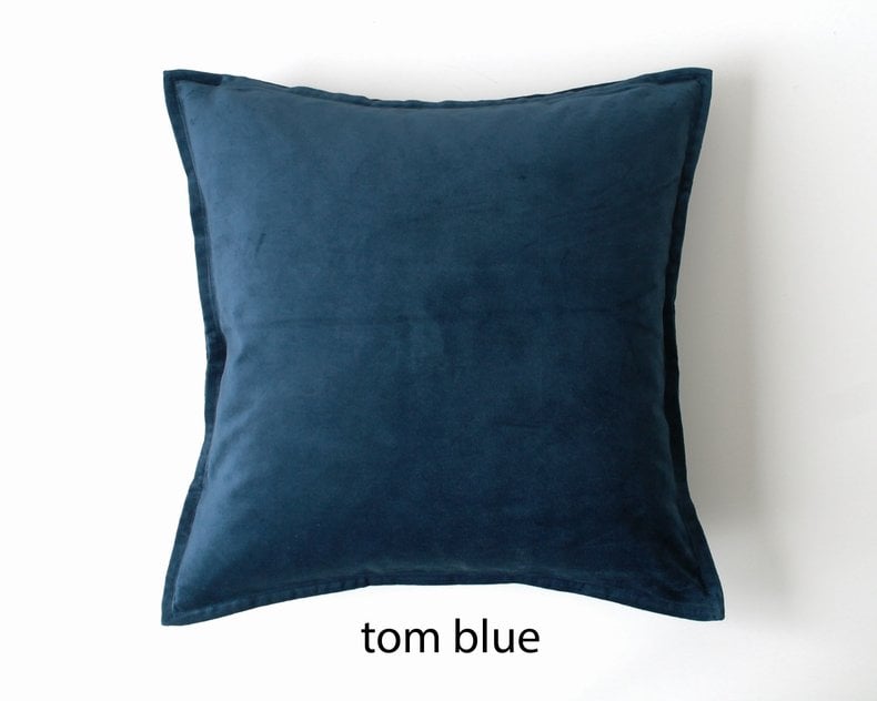 Tom Velvet Cushion cover - blue colours