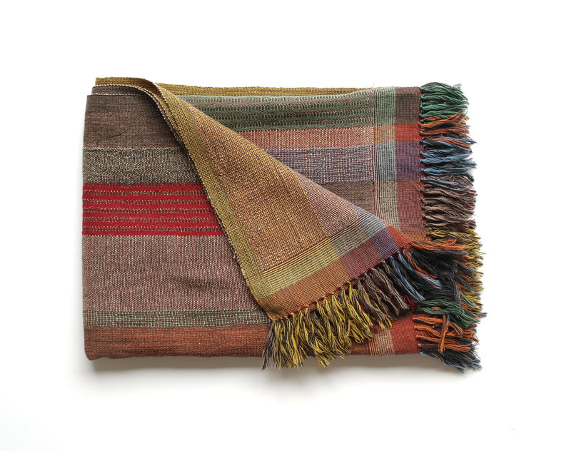 Multi Stripe Plaid Green 130/170cm wol/zijde