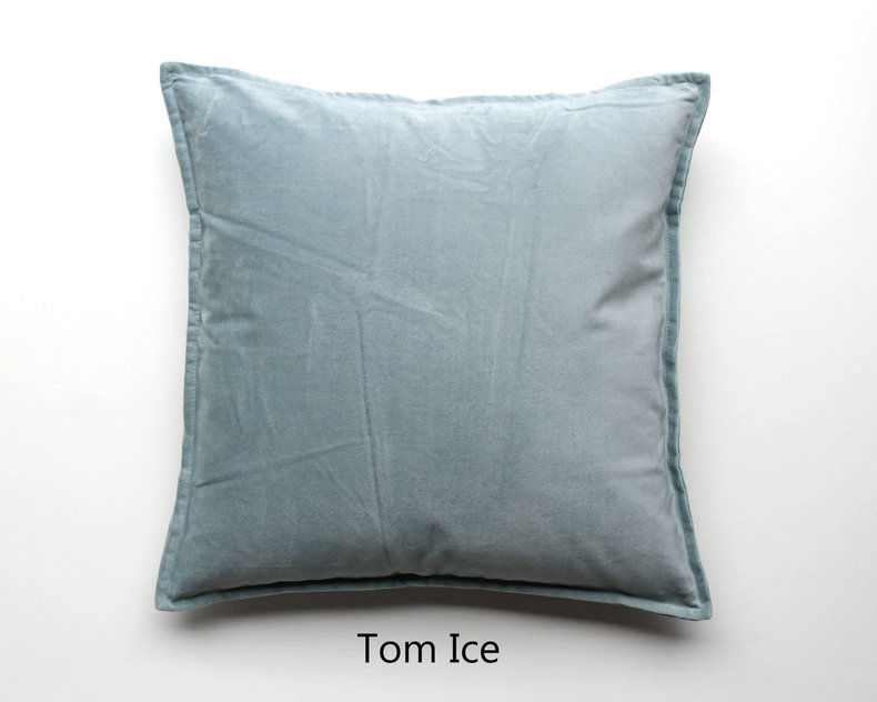 Tom fluwelen kussen hoes blauwe & groene kleuren