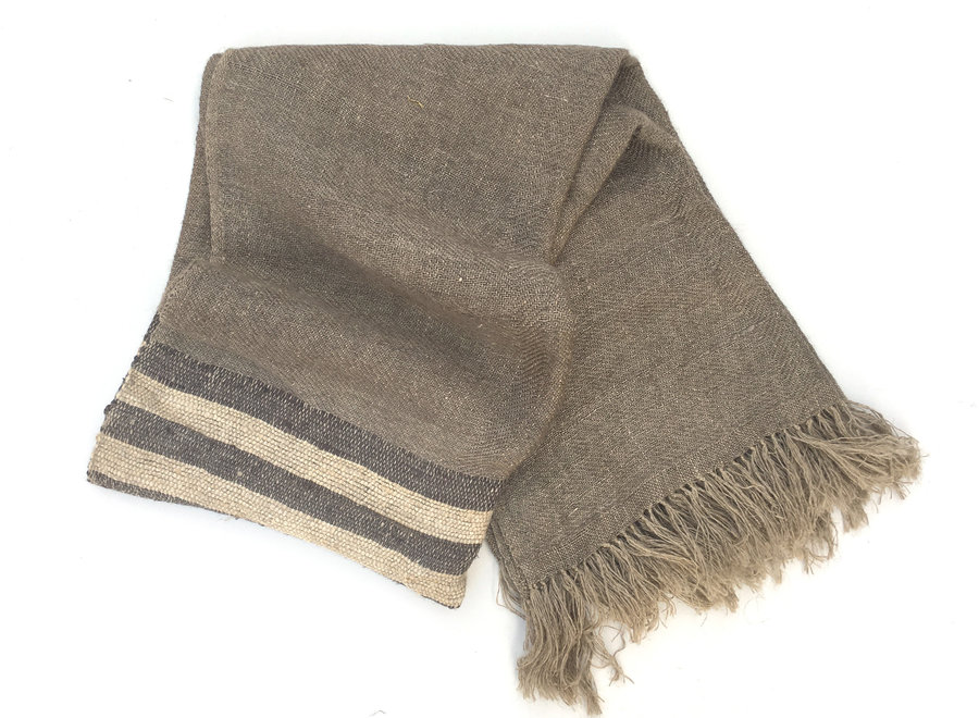 Puck plaid Natural130/170cm linen/silk