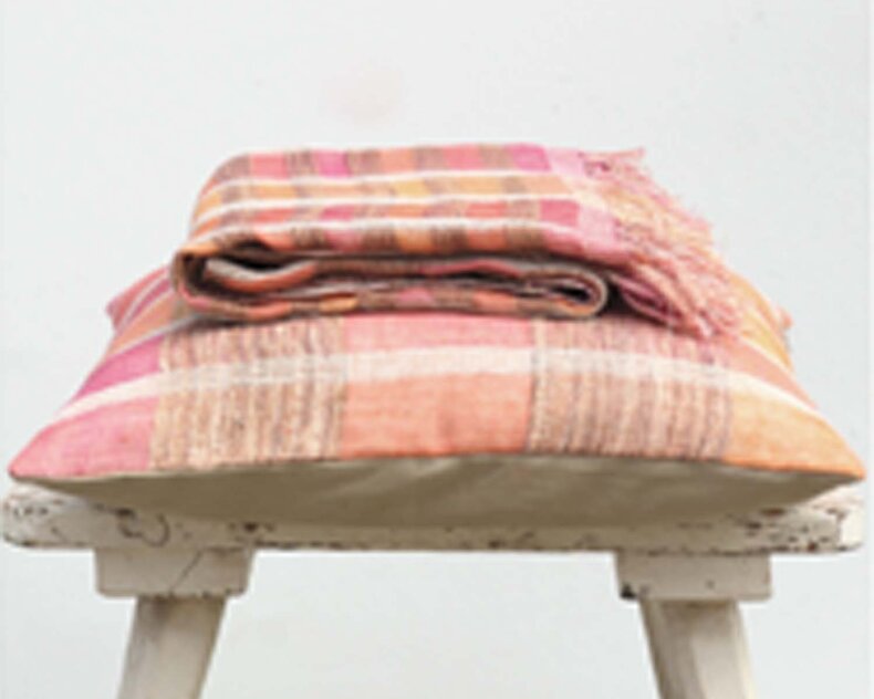 Throw Sienna Orange 130/170cm linen/silk