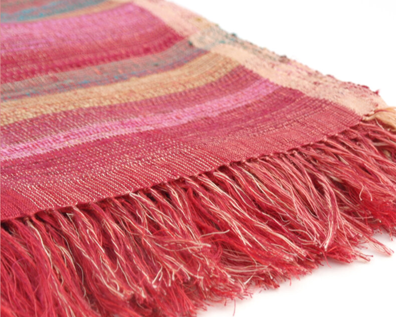 Throw Ebba Pink 130/170cm linen/silk