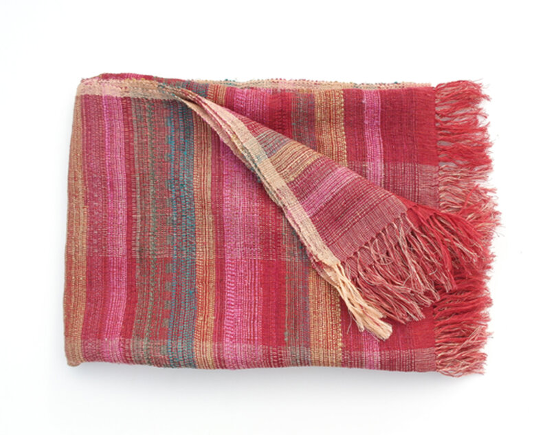 Throw Ebba Pink 130/170cm linen/silk