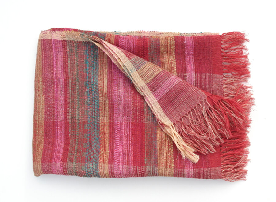 Throw Ebba Pink 130/170cm linen/silk