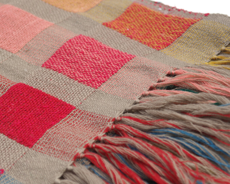 Zola throw multicolor squares