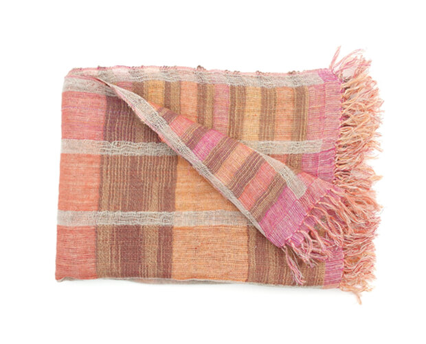Plaid Sienna Orange 130/170cm linnen/zijde