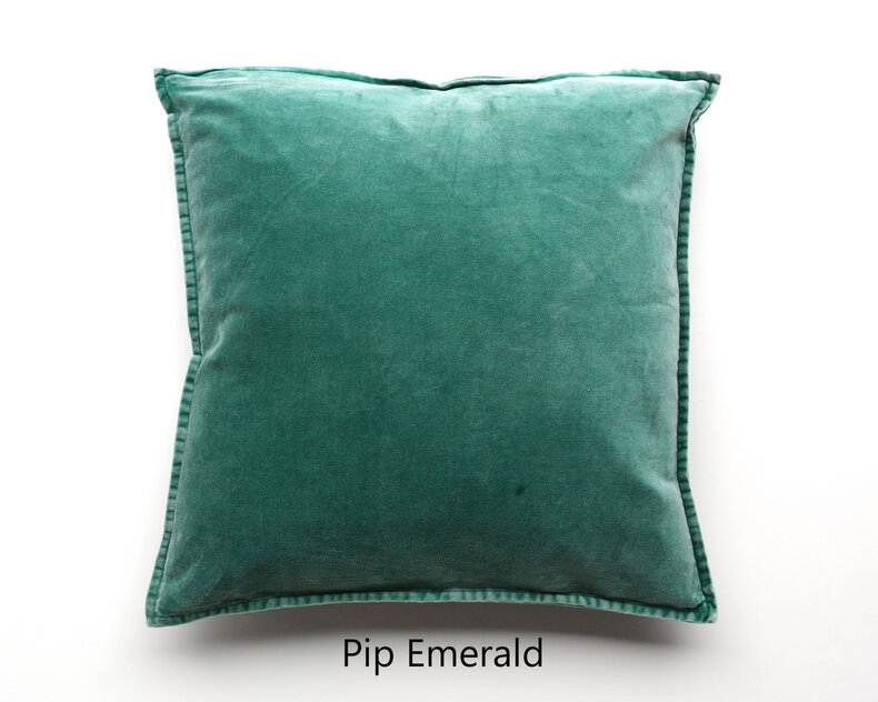 Pip stonewashed fluwelen kussen - felle kleuren