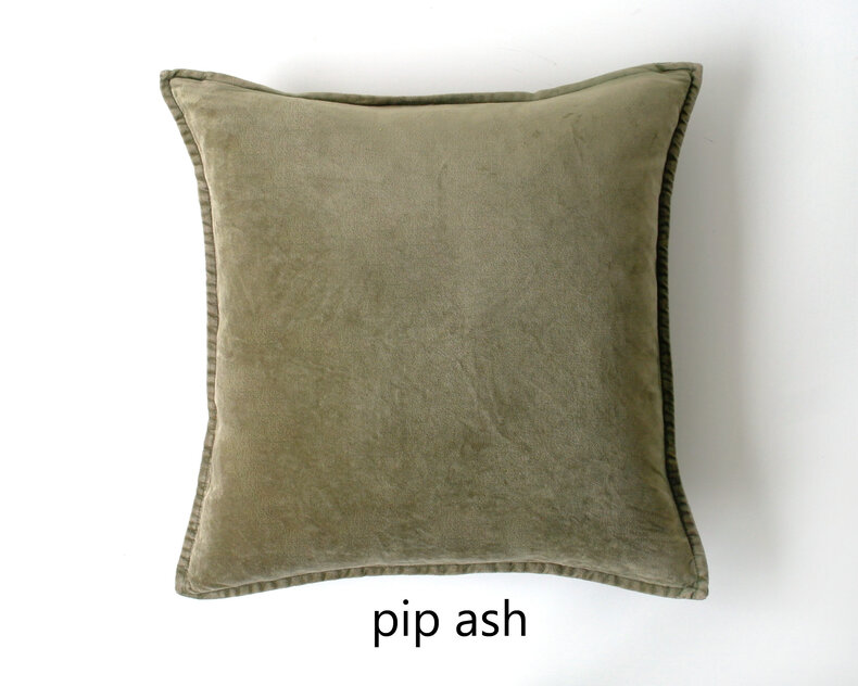 Pip Stonewashed fluwelen kussens - groen & paars