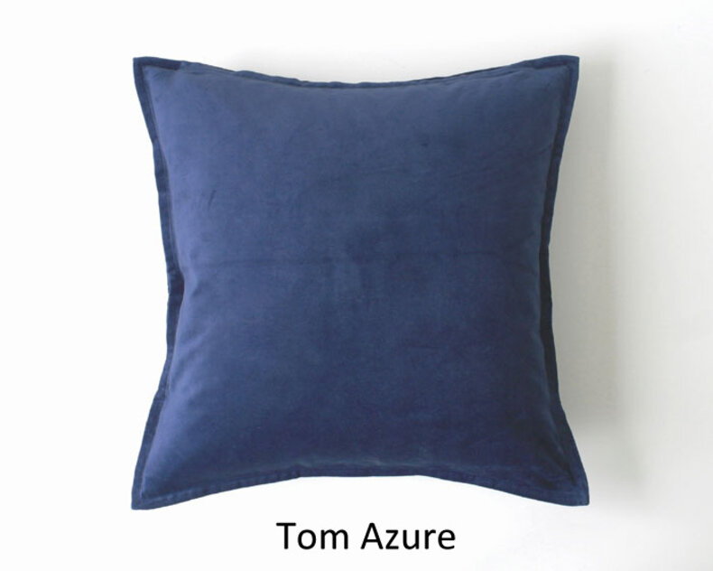 Tom fluwelen kussen hoes blauwe & groene kleuren